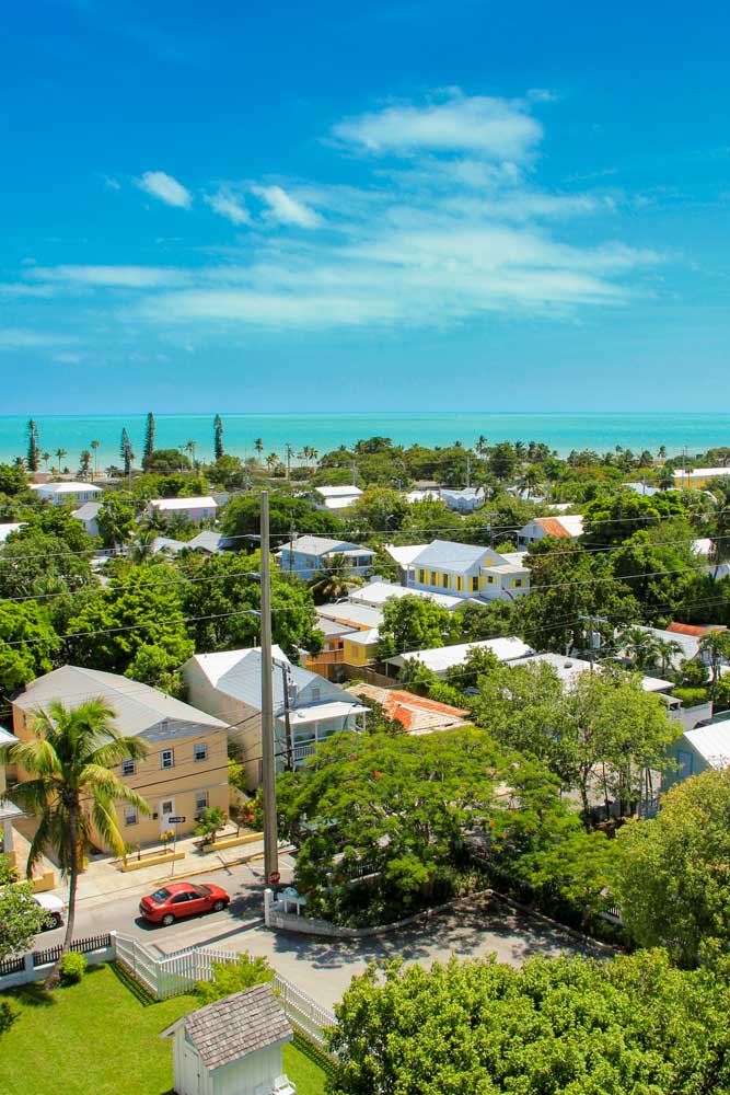 Widok z latarnii morskiej na Key West na Florydzie