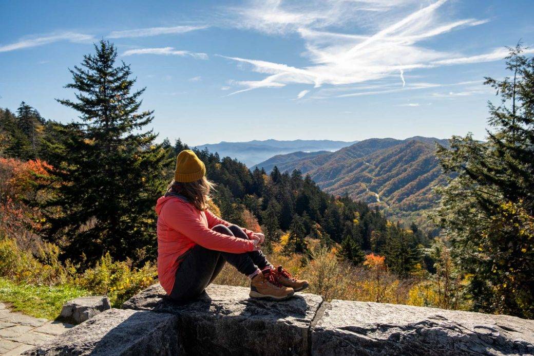 Punkt widokowy Newfound Gap w Parku Narodowym Smoky Mountains