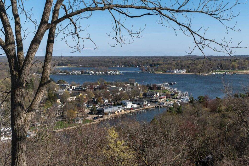 Widok z góry Baldhead w Saugatuck w stanie Michigan