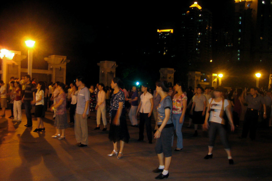 Outdoor dancing in Guangzhou, China by the north gate of Sun Yat-Sen University