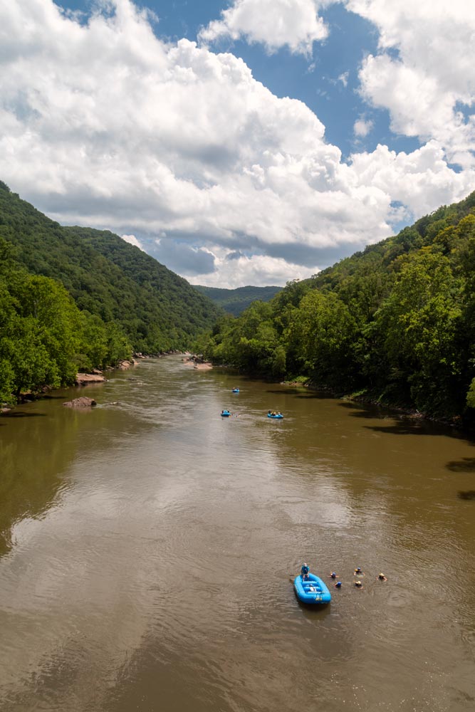 Water Rafting in New River Gorge in West Virginia