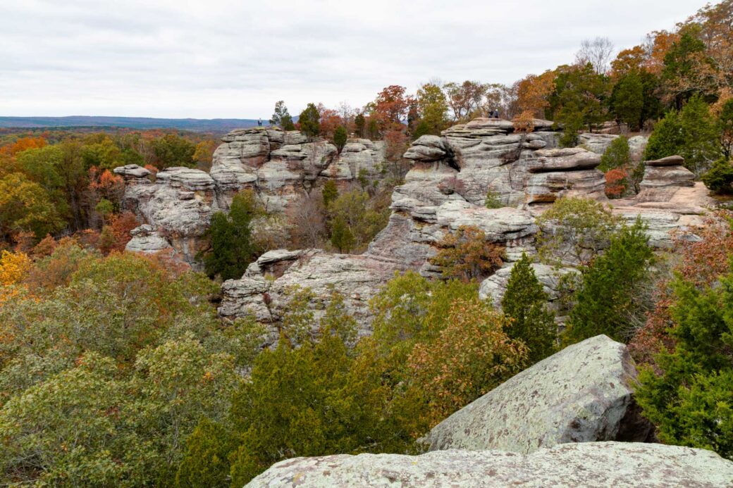 Garden of Gods Observational Trail with Camel Rock view in Shawnee National Forest