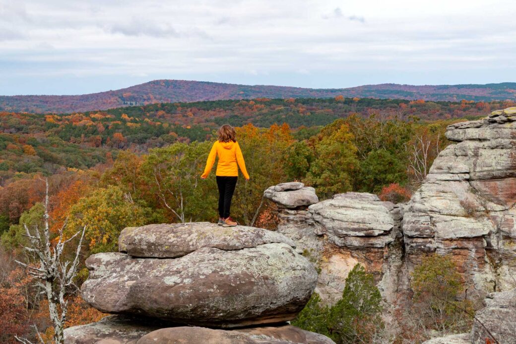 Garden of Gods Observational Trail in Shawnee National Forest during autumn