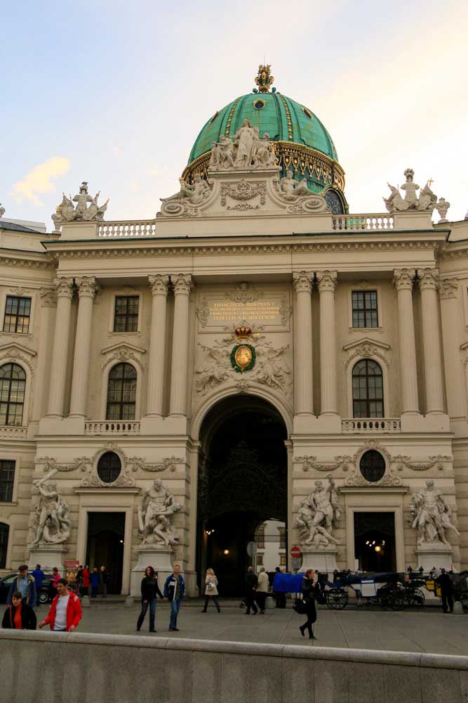 An entrance to Hofburg Palace