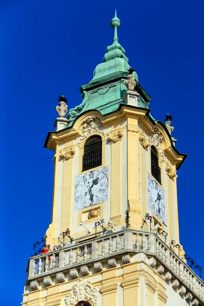 A tower at Old Town Hall in Bratislava, Slovakia