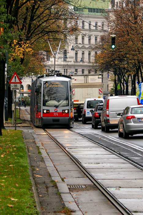 A tram in Vienna