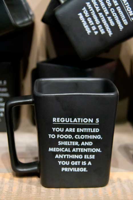 Mug with Regulation 5 in Alcatraz in San Francisco