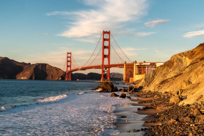Golden Gate Bridge in San Francisco - view from Marshall's Beach