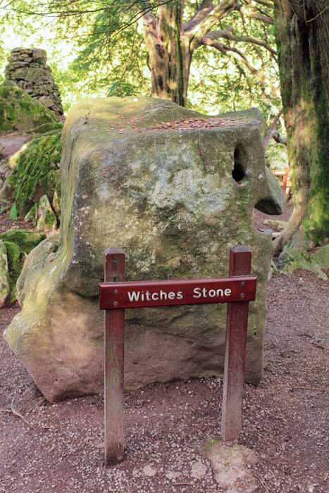 Witches Stone in Blarney Gardens near Cork in Ireland