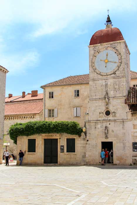 Clock Tower at Trigor's Old Town in Croatia