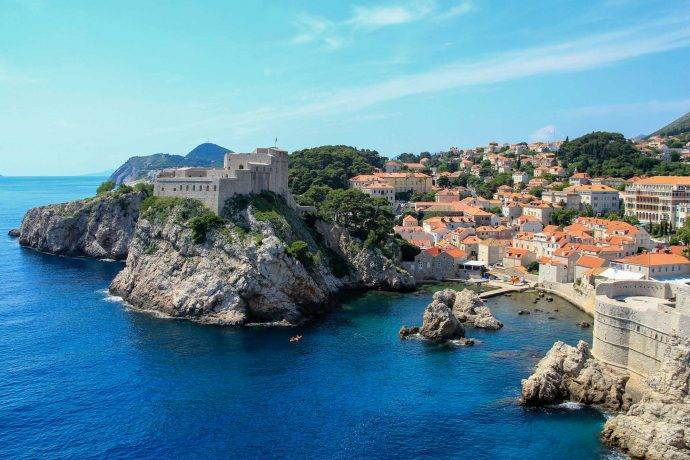 the Lovijenas Fortress in Dubrovnik, Croatian coastline