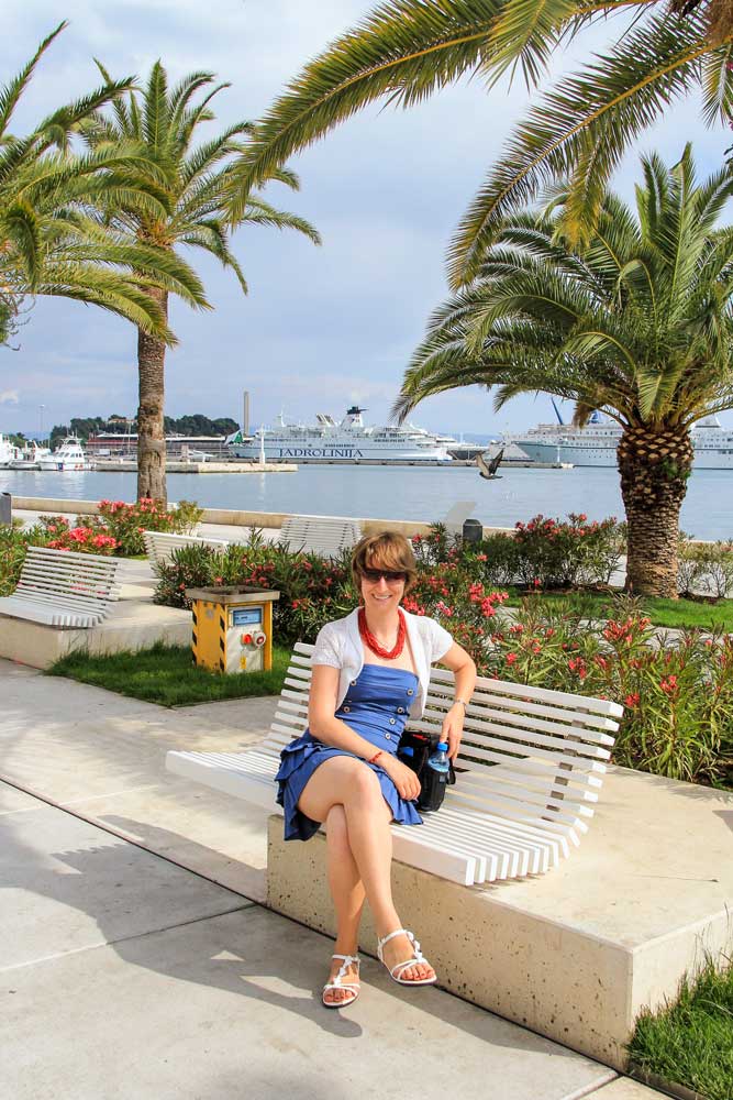 Riva Promenade in Split, Croatian coastline
