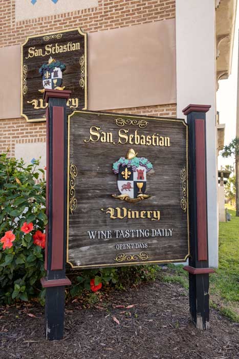 San Sebastian Winery sign