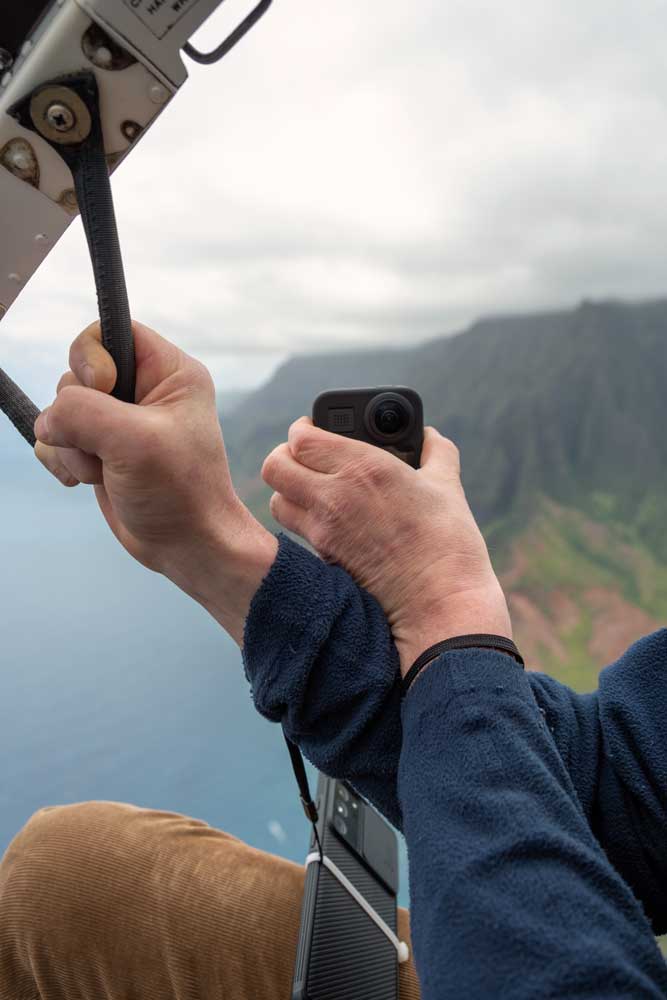 Helicopter tour over Kauai in a middle seat