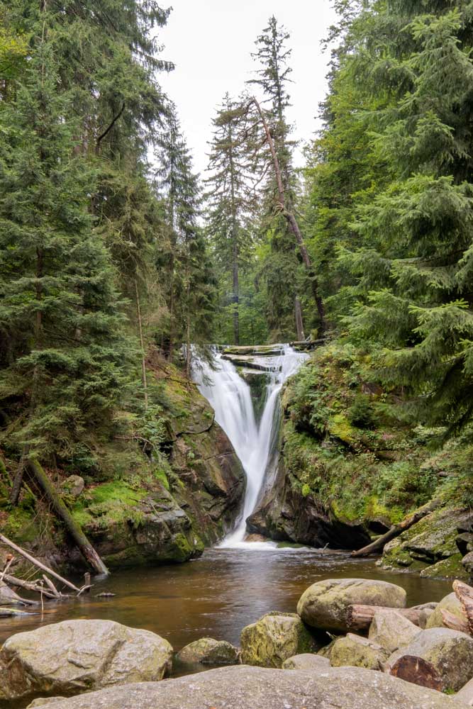 Szklarki Waterfall in the Polish Karkonosze Mountains