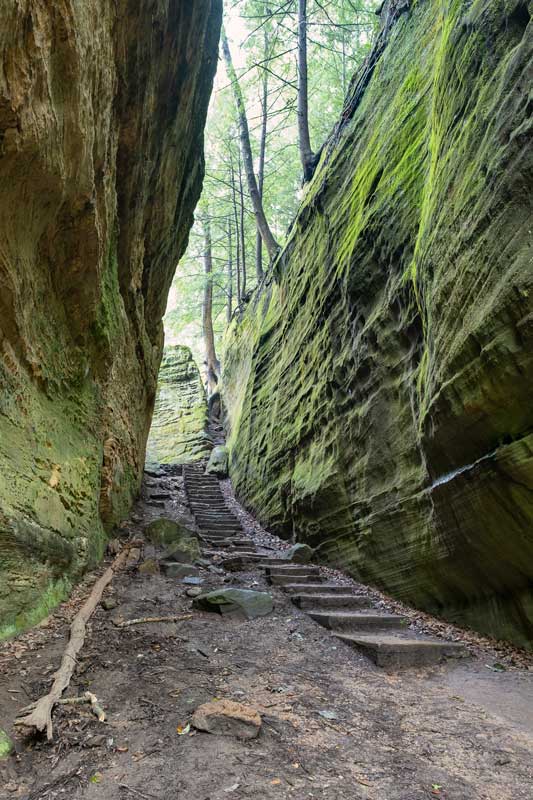 Cantwell Cliffs in Hocking Hills State Park in Ohio