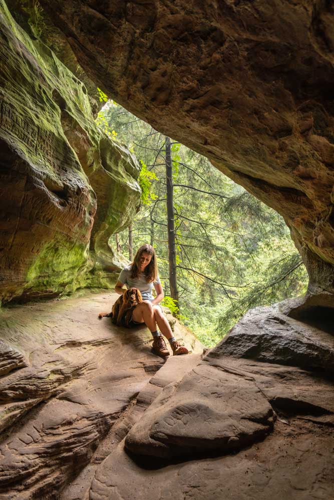 inside Rock House in Hocking Hills, Ohio