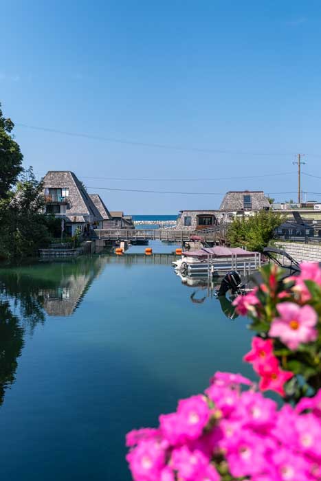 Leland historic fish town in Michigan