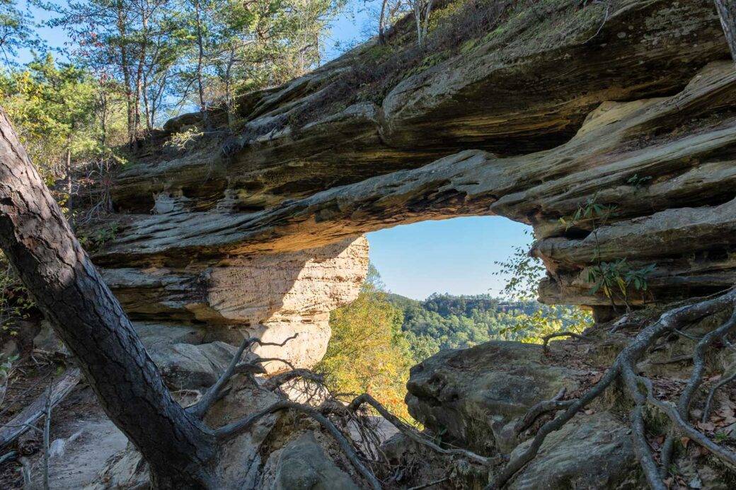 Double Arch Trail in Red River Gorge in Kentucky