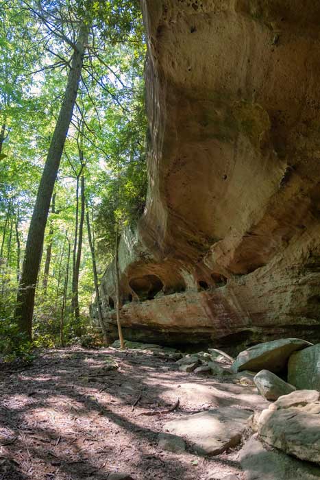 Indian Staircase trail in Red River Gorge in Kentucky