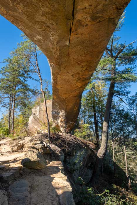 Sky Bridge rock formation in Red River Gorge in Kentucky