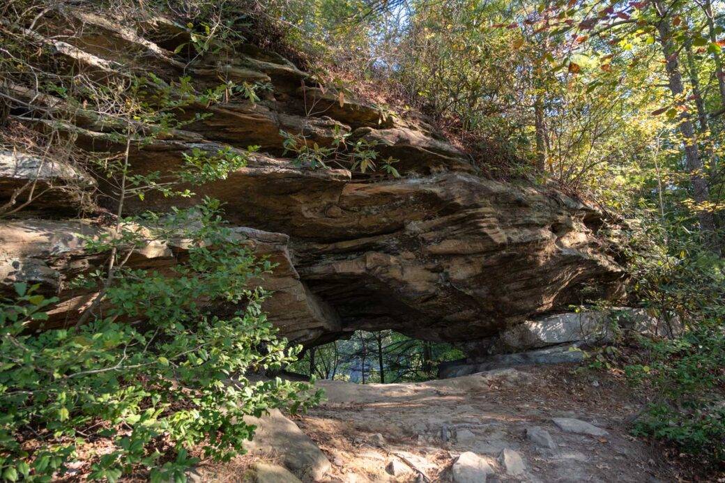 Whistling Arch in Red River Gorge in Kentucky
